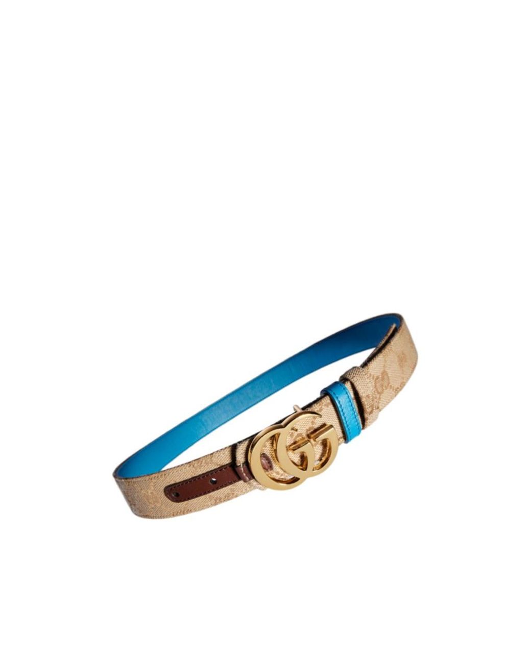 Gucci Blue Reversible Gg Marmont Belt