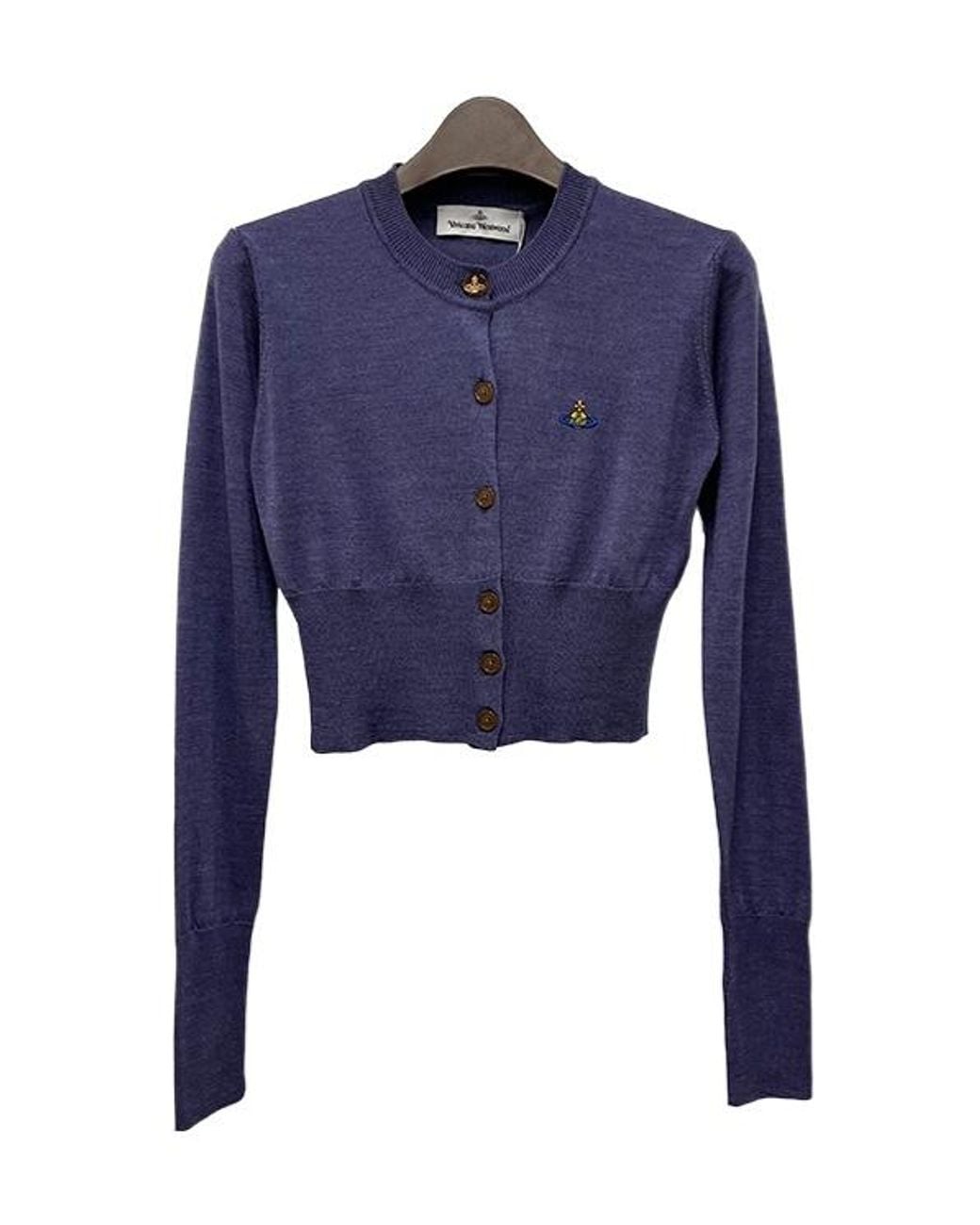 Vivienne Westwood Blue Long-Sleeved Knitted Cardigan