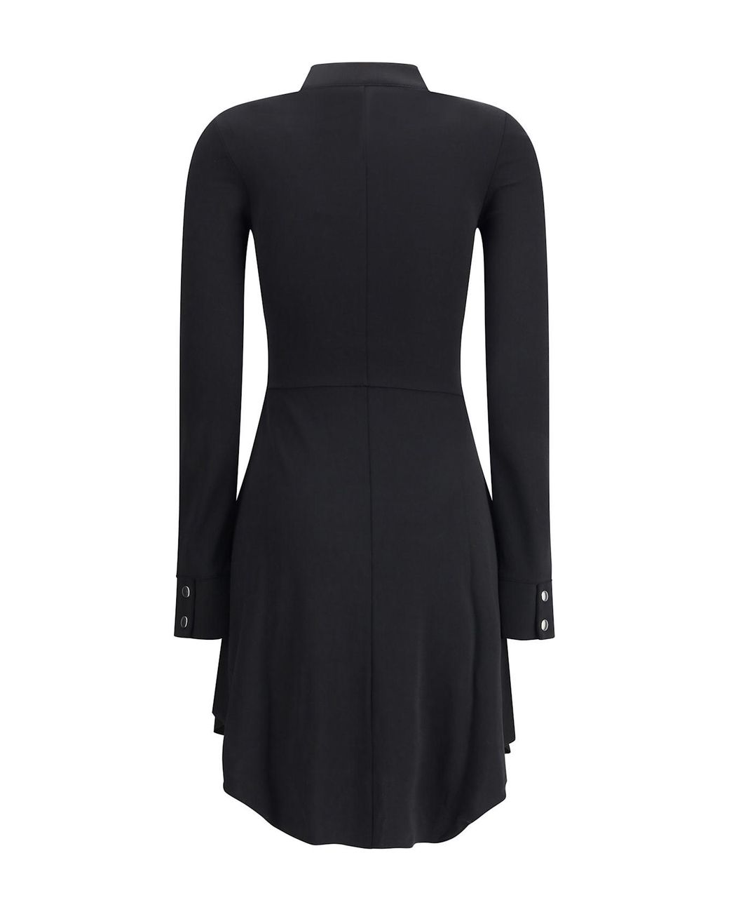 Courreges Black Courrèges Biker Crepe Jersey Zipped Dress