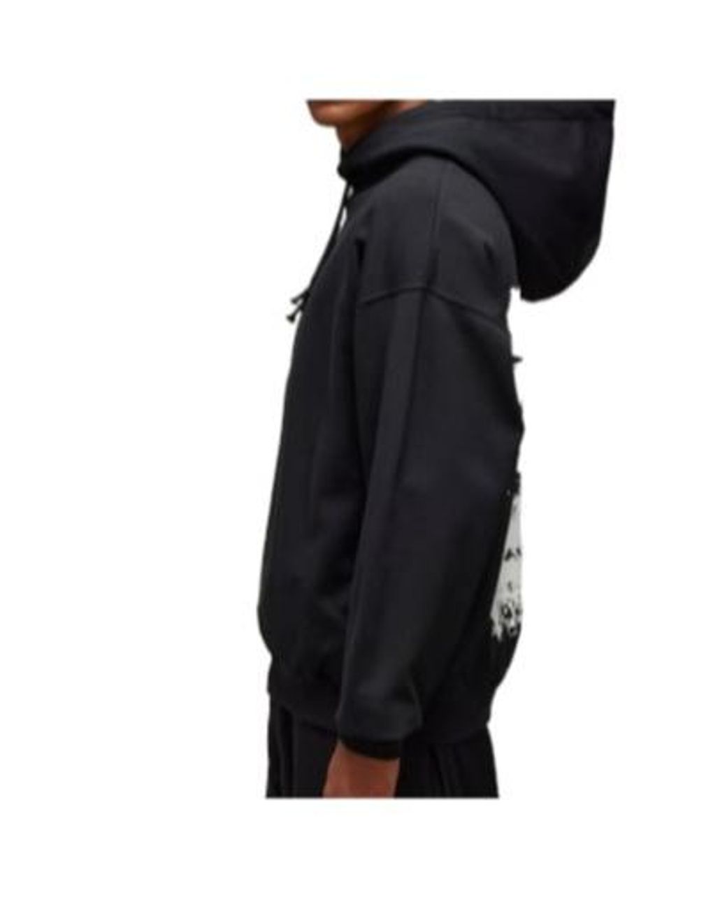 Y-3 Blue Maxi Logo Printed Drawstring Hoodie for men