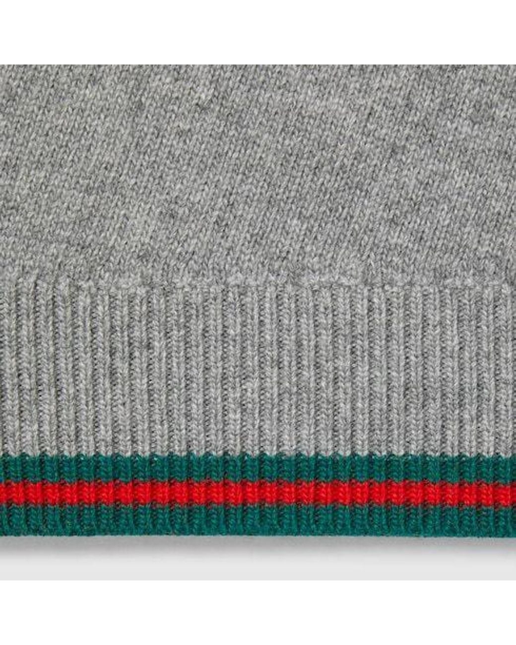 Gucci Gray Wool And Cashmere Cardigan With Web Detail