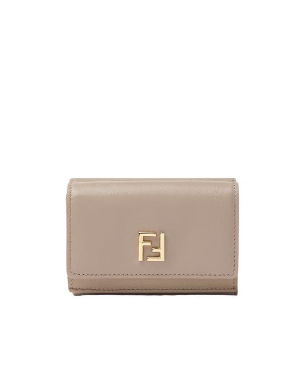 Fendi Gray Ff Mini Trifold Wallet
