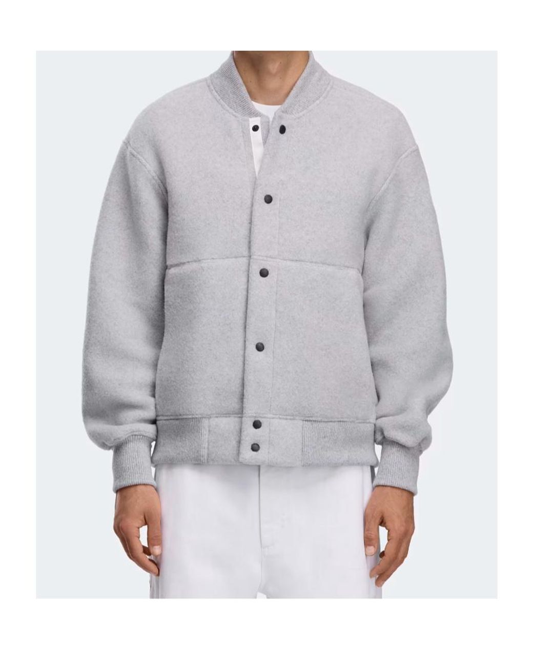 Canada Goose Gray Hudson Fleece Bomber Label for men