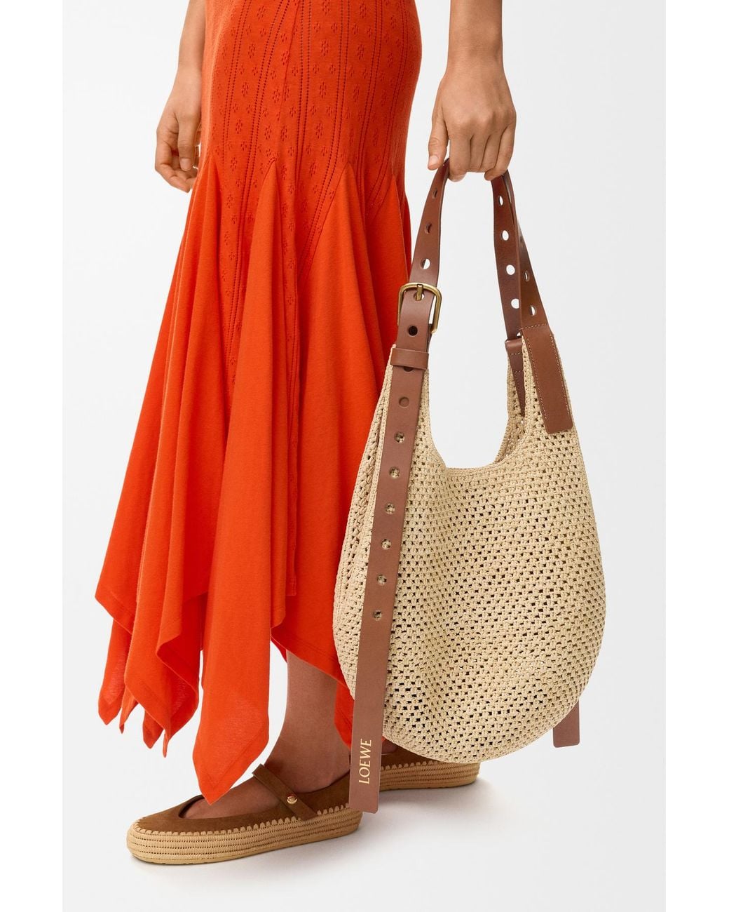 Loewe Natural Paulas Ibiza Punch Hole Shoulder Bag