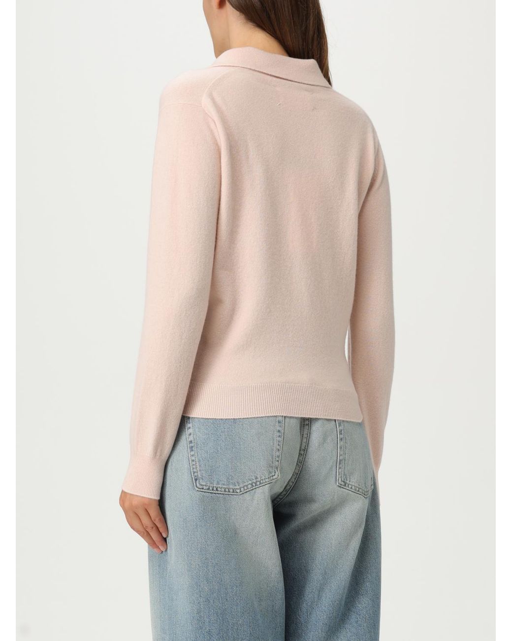 Maison Margiela Pink V-Neck Knitted Jumper