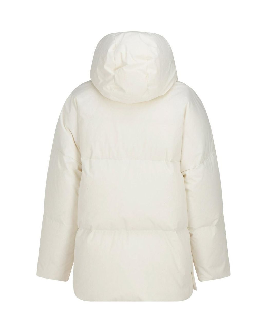 Bottega Veneta White Frosted Poplin Puffer Jacket