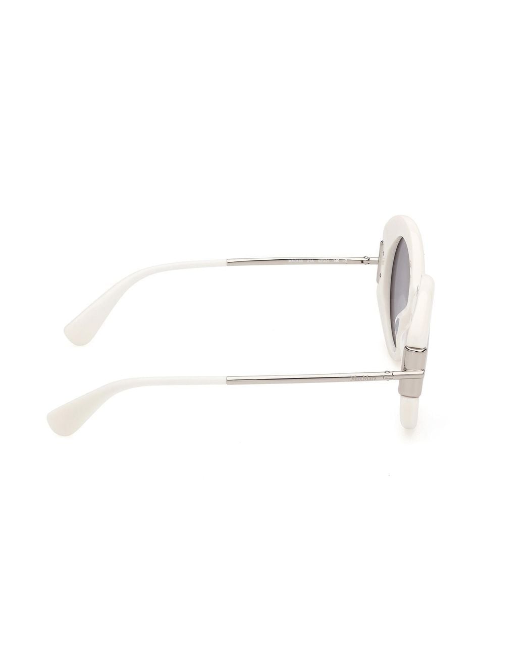 Max Mara White Round Frame Sunglasses