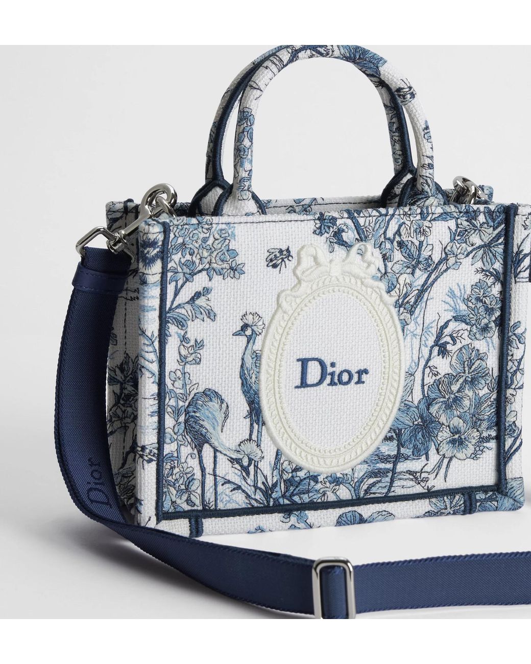 Dior Blue Mini Book Tote With Strap