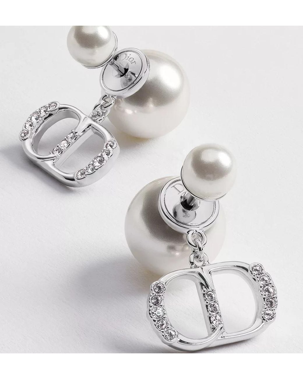 Dior White Tribales Earrings