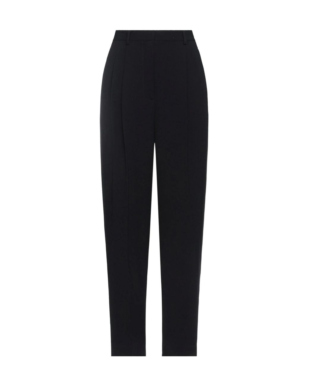 Tory Burch Black Plain Colour Casual Trouser