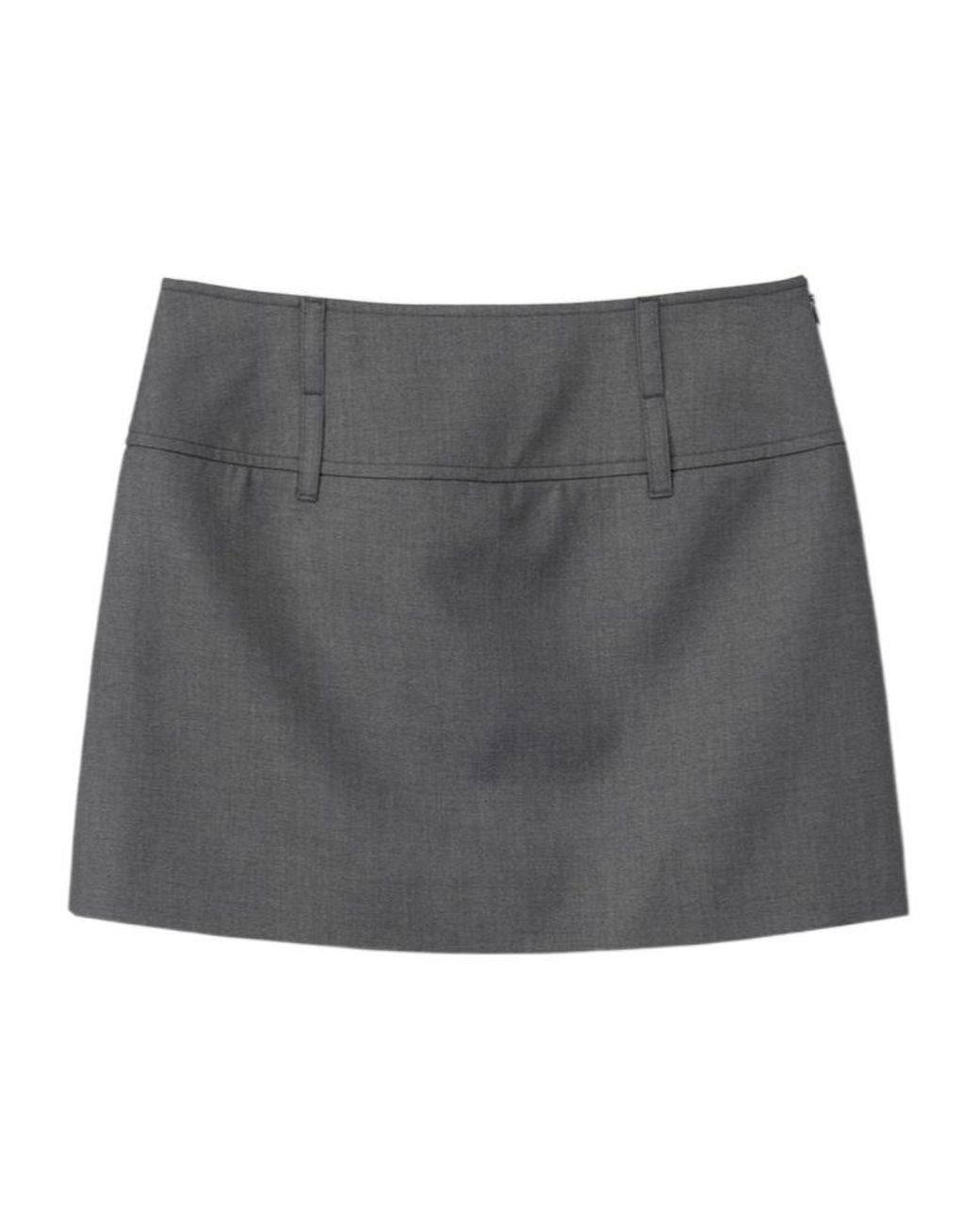 DUNST Gray Micro Mini Skirt