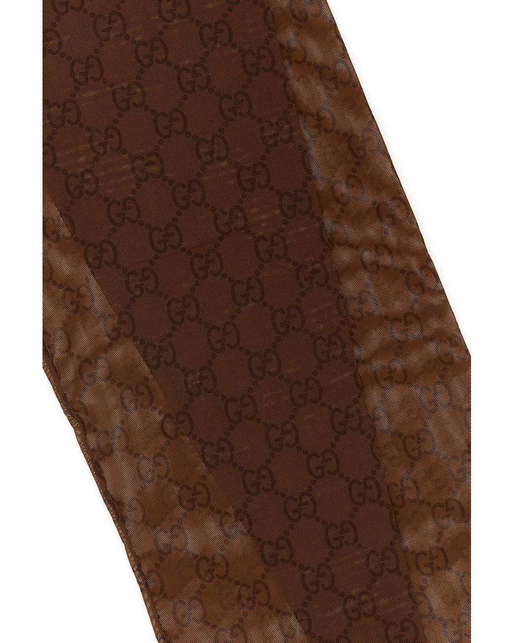 Gucci Brown Printed Stretch Tights