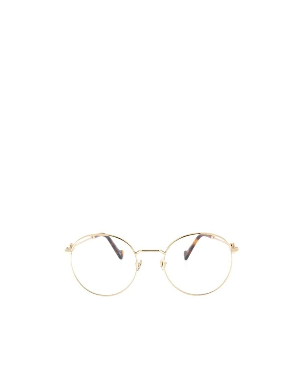 Moncler White Eyewear Oval Frame Glasses for men
