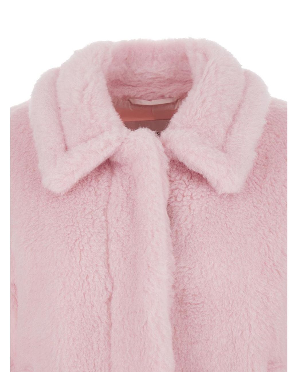 Max Mara Pink Fuggito Button-Up Coat