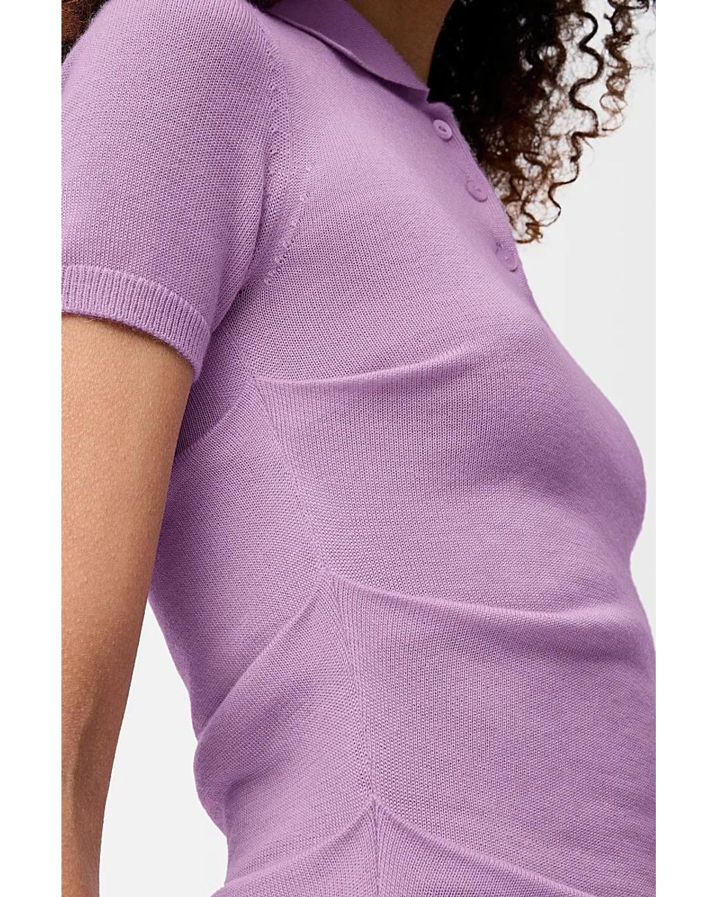 Loewe Purple Logo Embroidered Short-Sleeved Jumper
