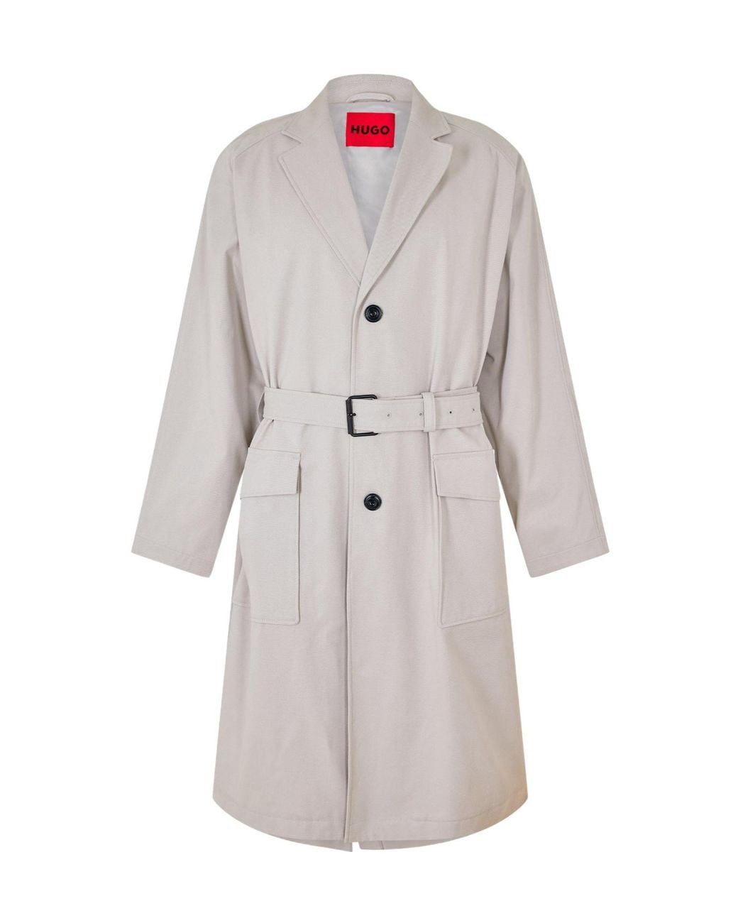Boss Gray Mars2421 Overcoat for men