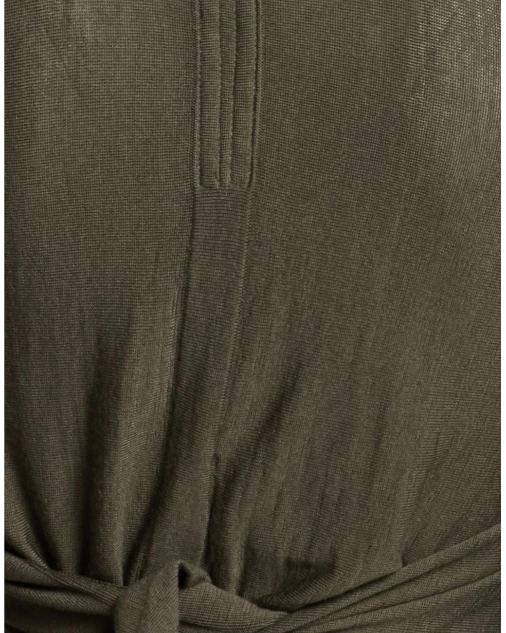 Rick Owens Green Solid-Color Lightweight Wool Knit