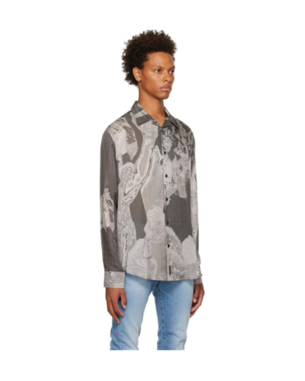 DIESEL Gray S-Darasy-Bowl-B Long-Sleeve Shirt for men