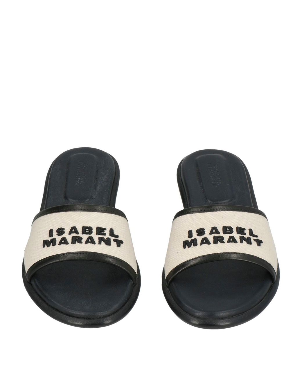 Isabel Marant Brown Two-Tone Canvas Slippers