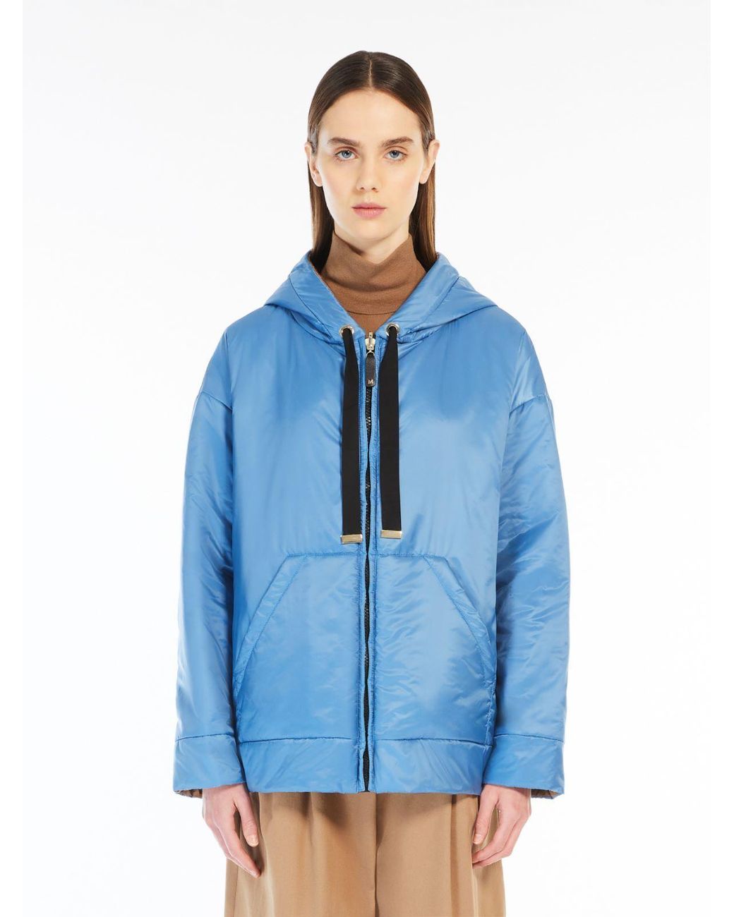 Max Mara Blue The Cube Reversible Zipped Jacket