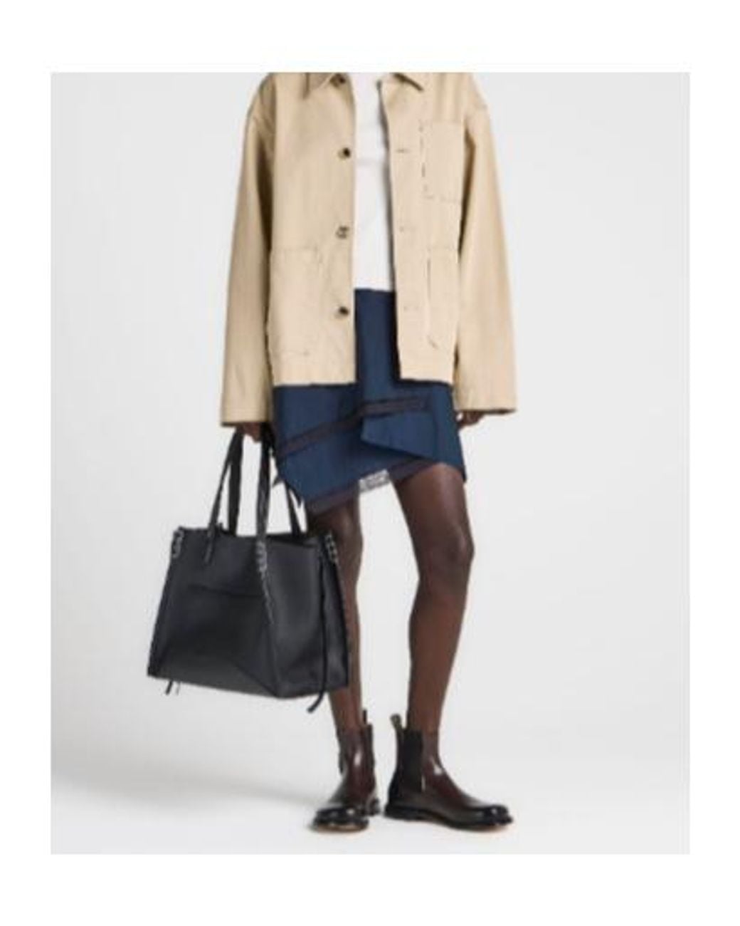 J.W. Anderson Black Jw Anderson Logo Embossed Tote Bag for men