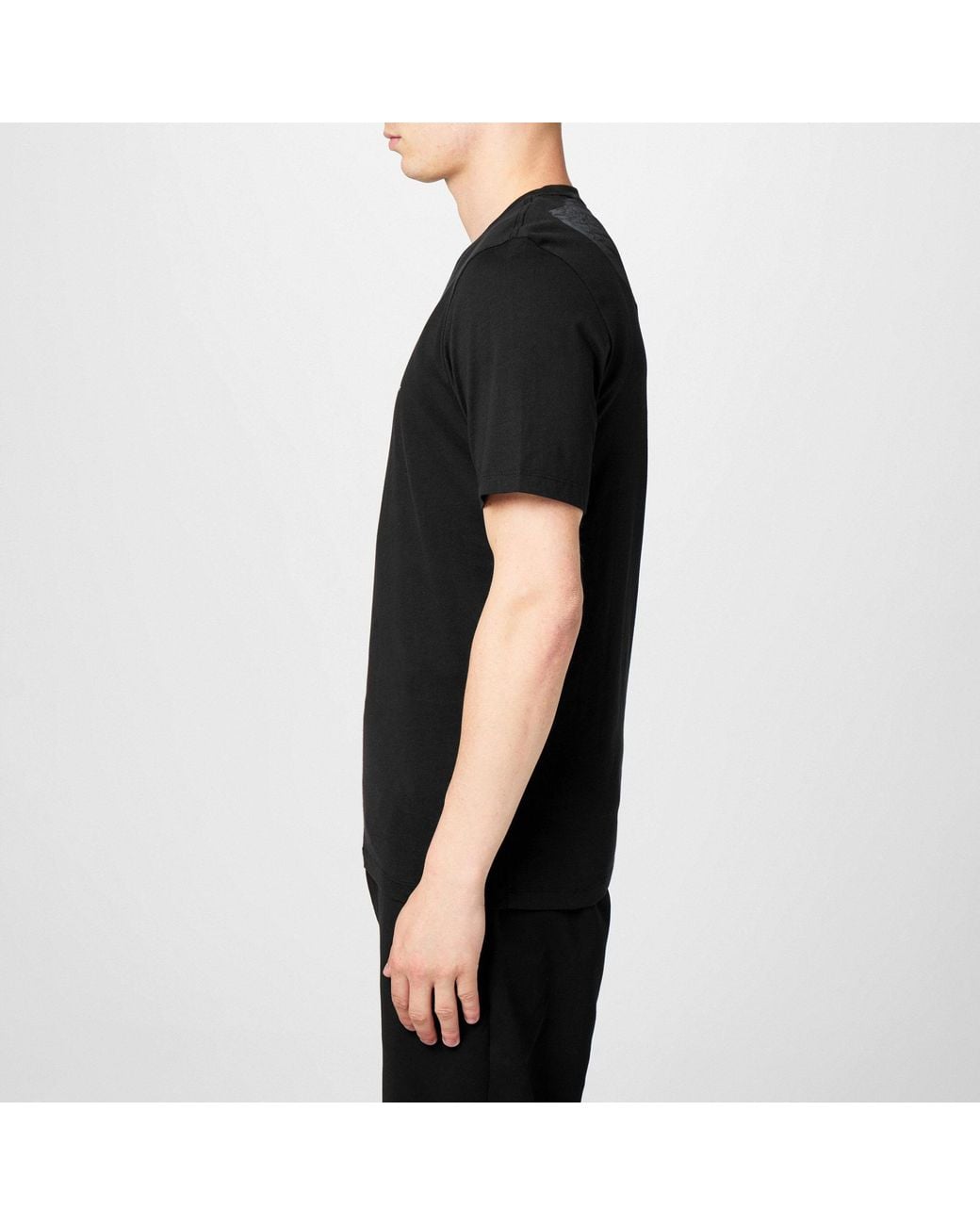 C P Company Black Crewneck Shortsleeve Tshirt for men
