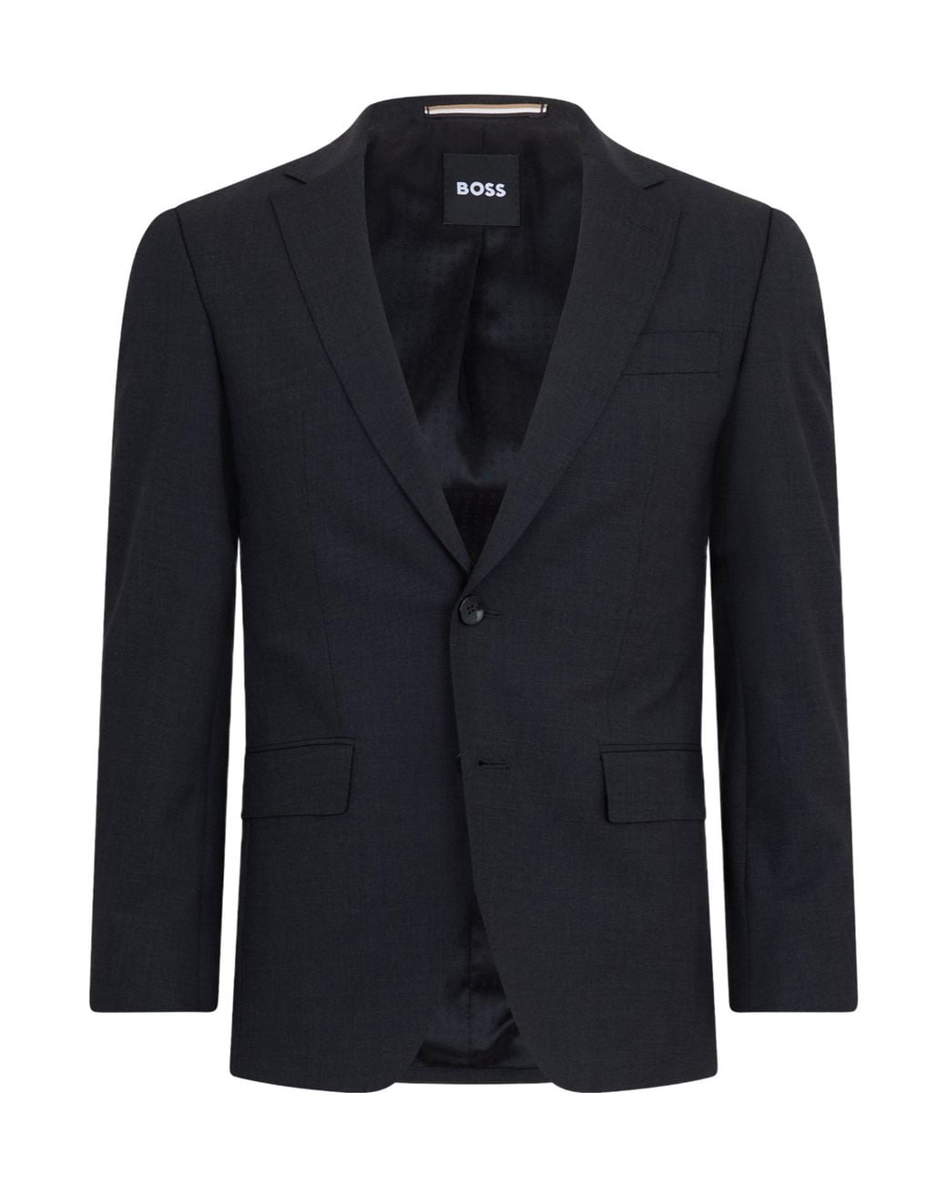 Boss Blue Single-Breasted Blazer for men
