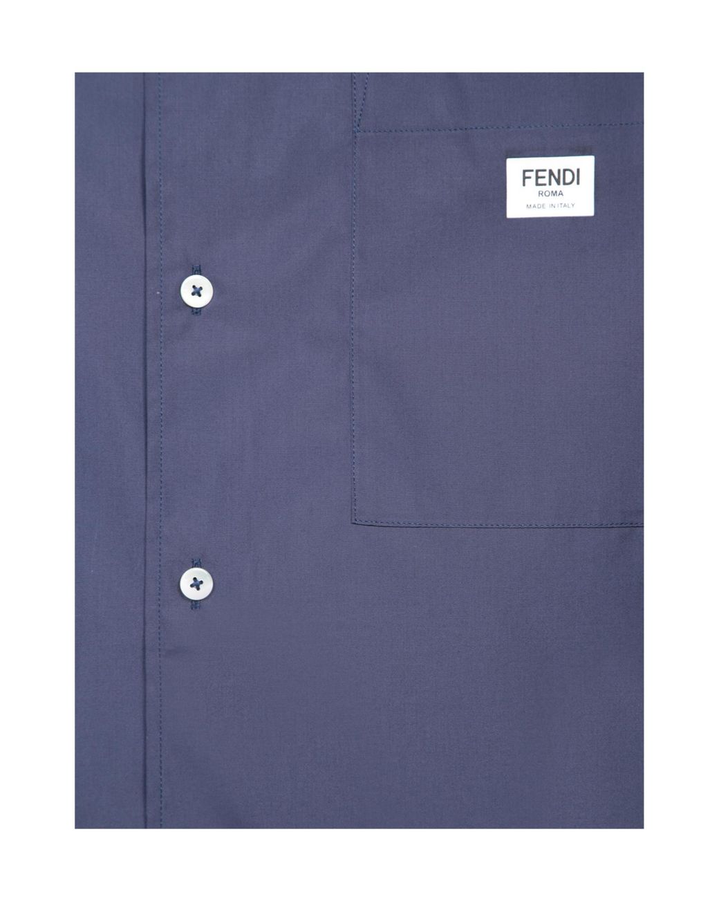 Fendi Blue Buttoned Long-Sleeved Shirt for men