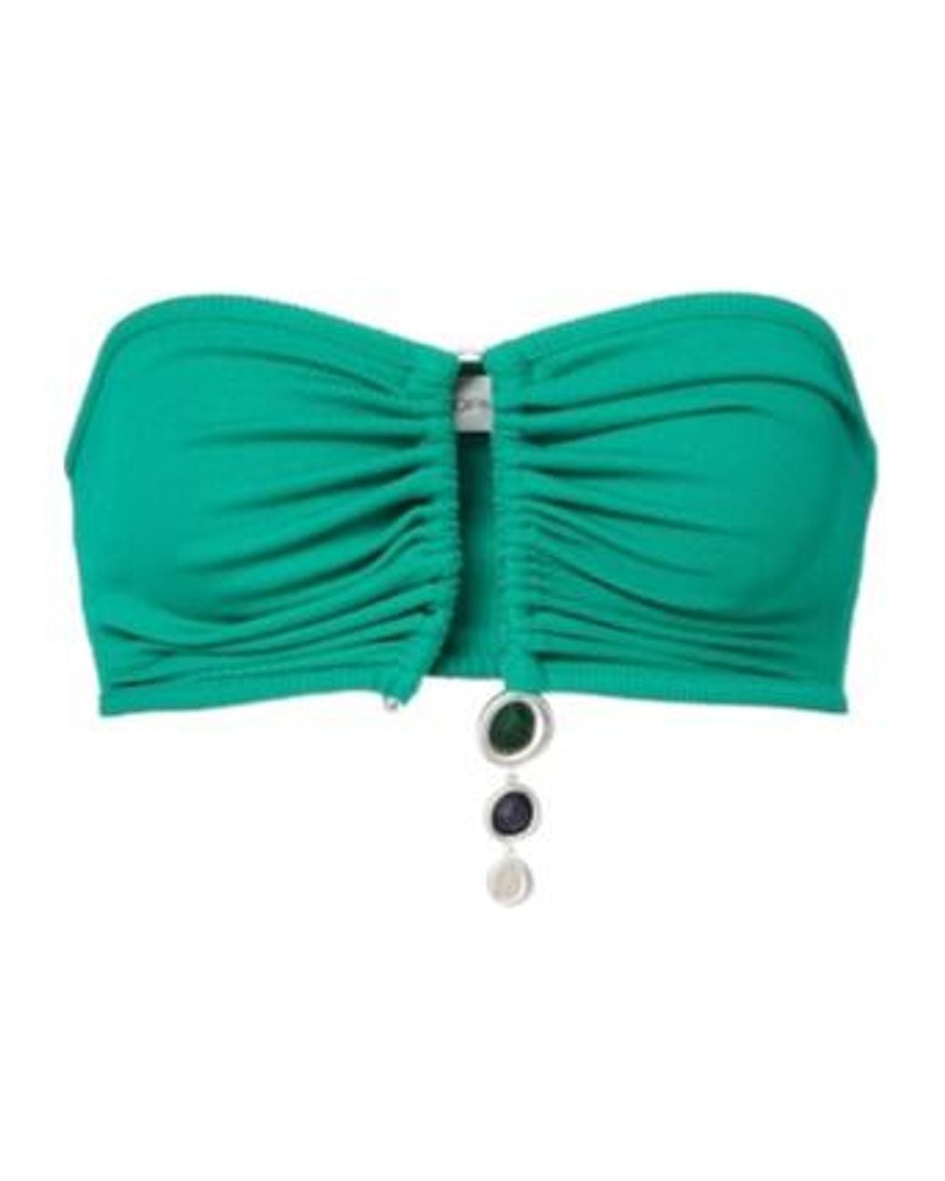 Christopher Esber Green Embellished Bandeau Top