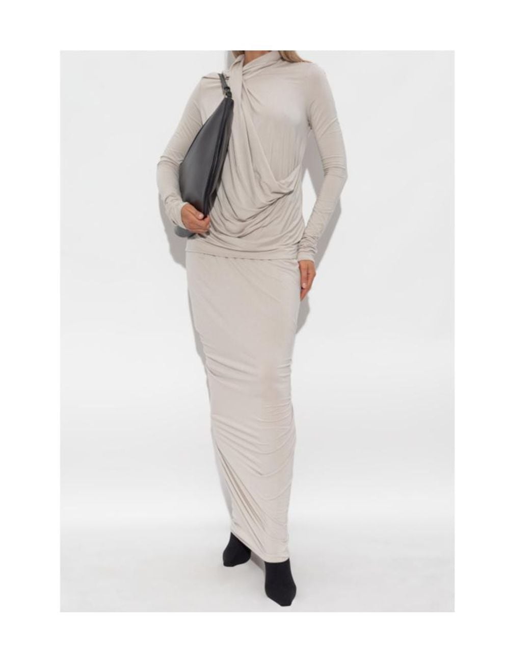 Entire studios White Draped Long-Sleeve Top
