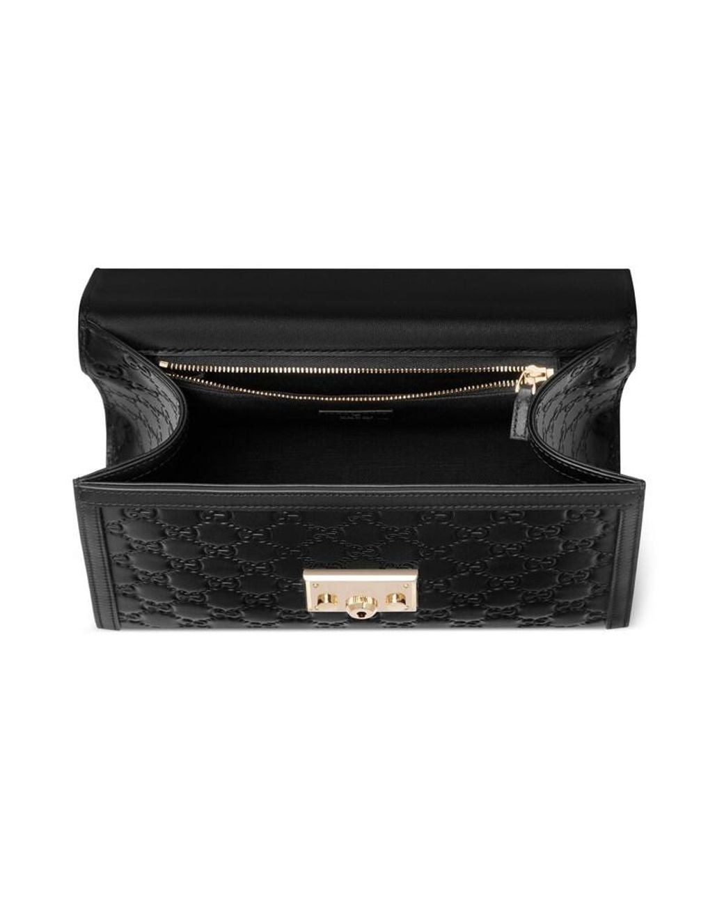 Gucci Black Padlock Medium Top Handle Bag