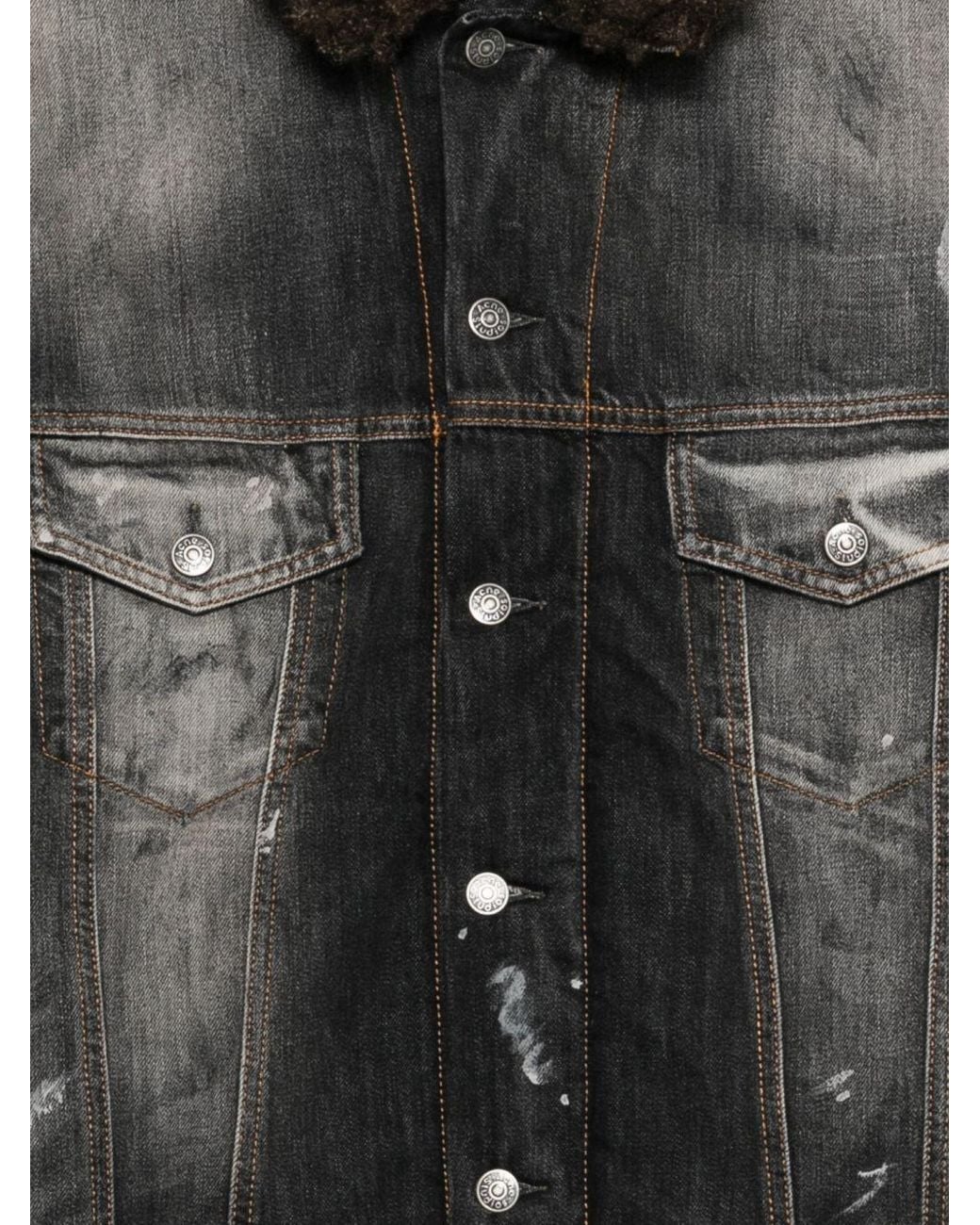 Acne Gray ディストレスト デニム ジャケット for men