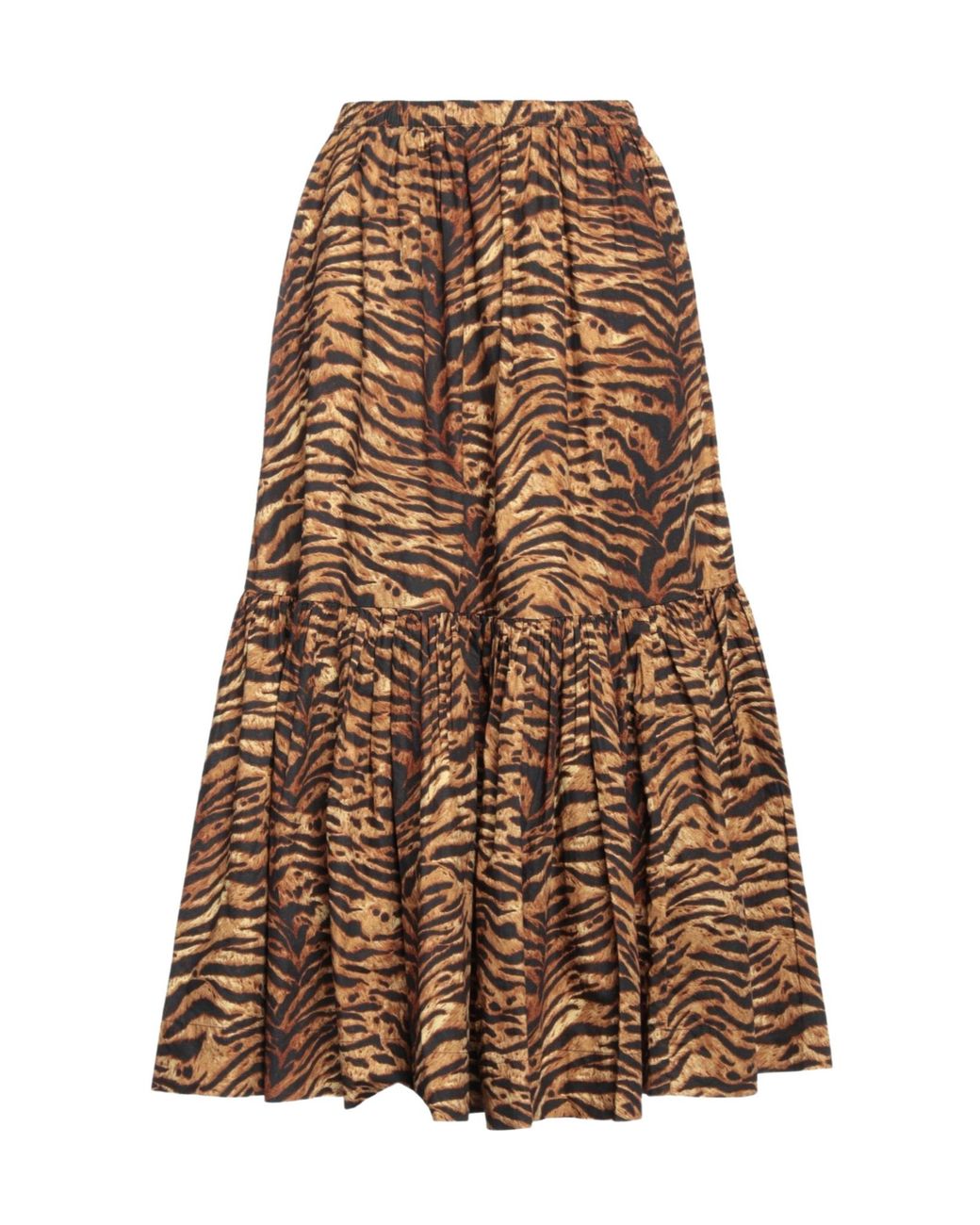 Ganni Brown Elastic Waist Skirt