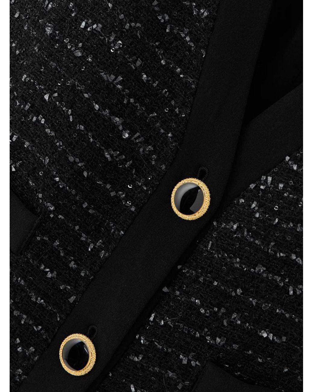 Alessandra Rich Black Long-Sleeved Dress