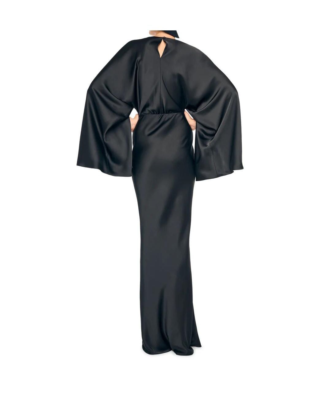 Norma Kamali Blue Reverse Obie Gown Long Sleeve