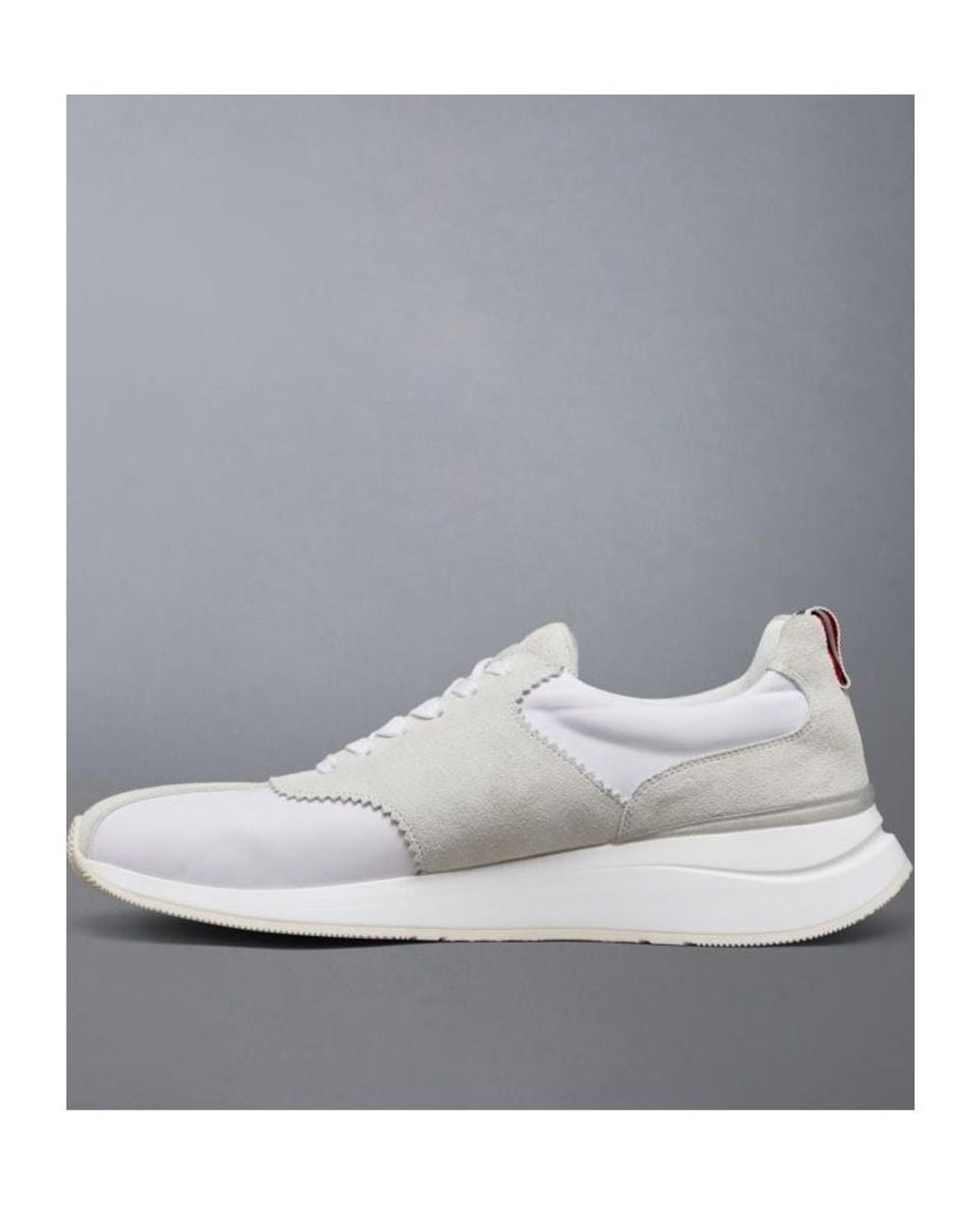 Thom Browne White Sprinter Panelled Sneakers for men