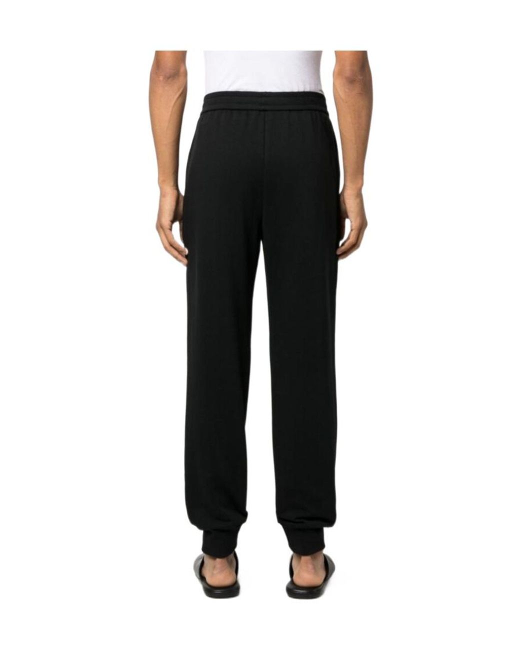 The Row Black Tapered Cotton Track Pants for men