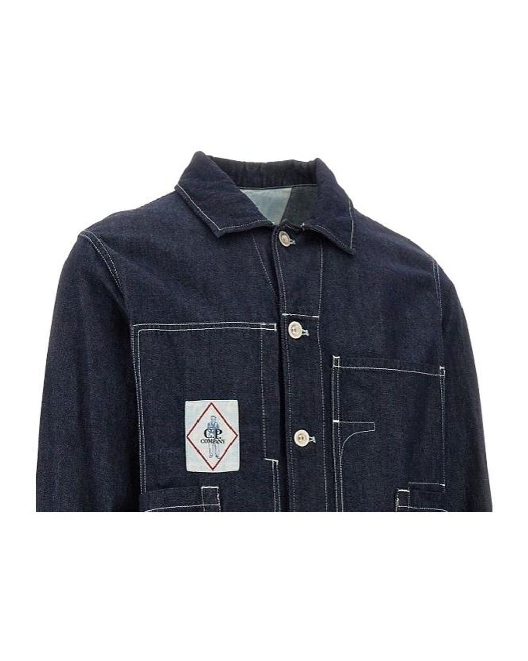 C P Company Blue Utility Jacket for men