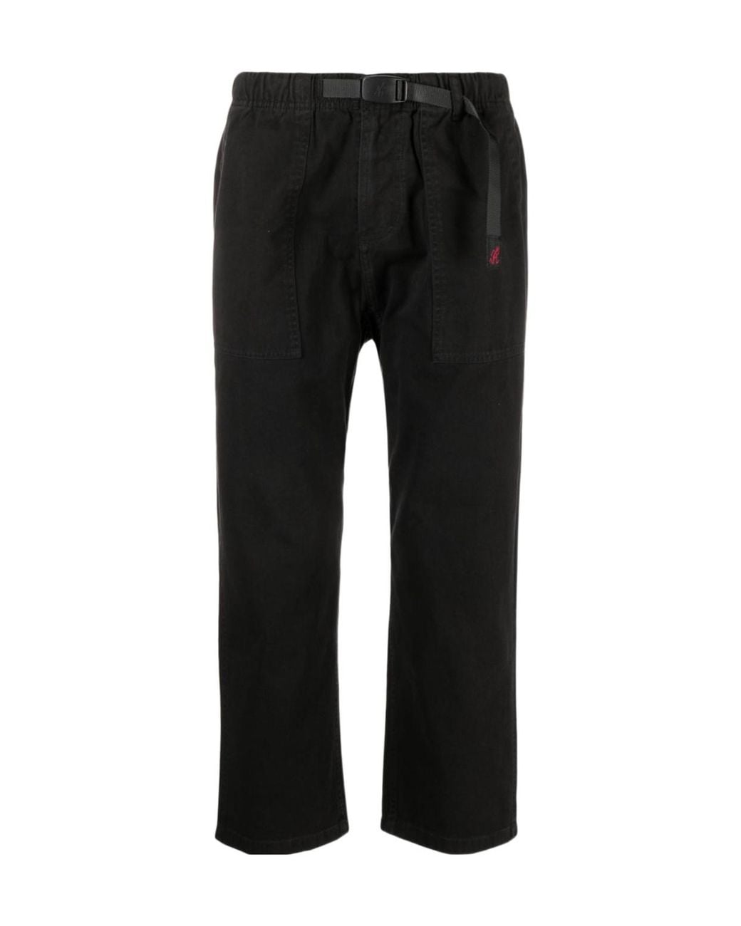 Gramicci Black Buckle-Fastening Cotton Cropped Trousers for men