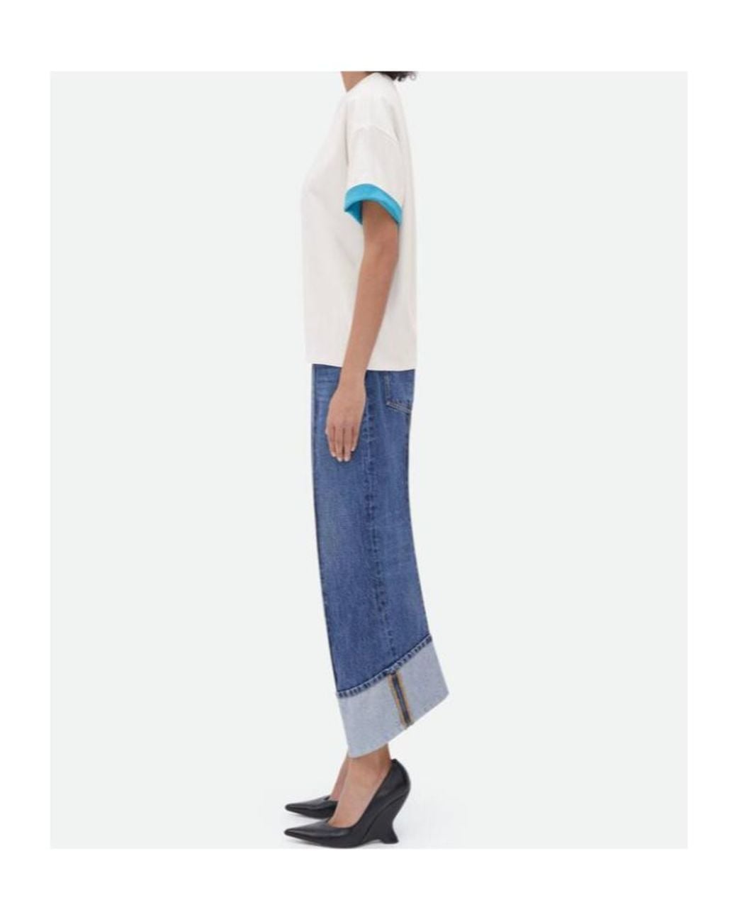 Bottega Veneta Blue Short Sleeved Crewneck T-Shirt