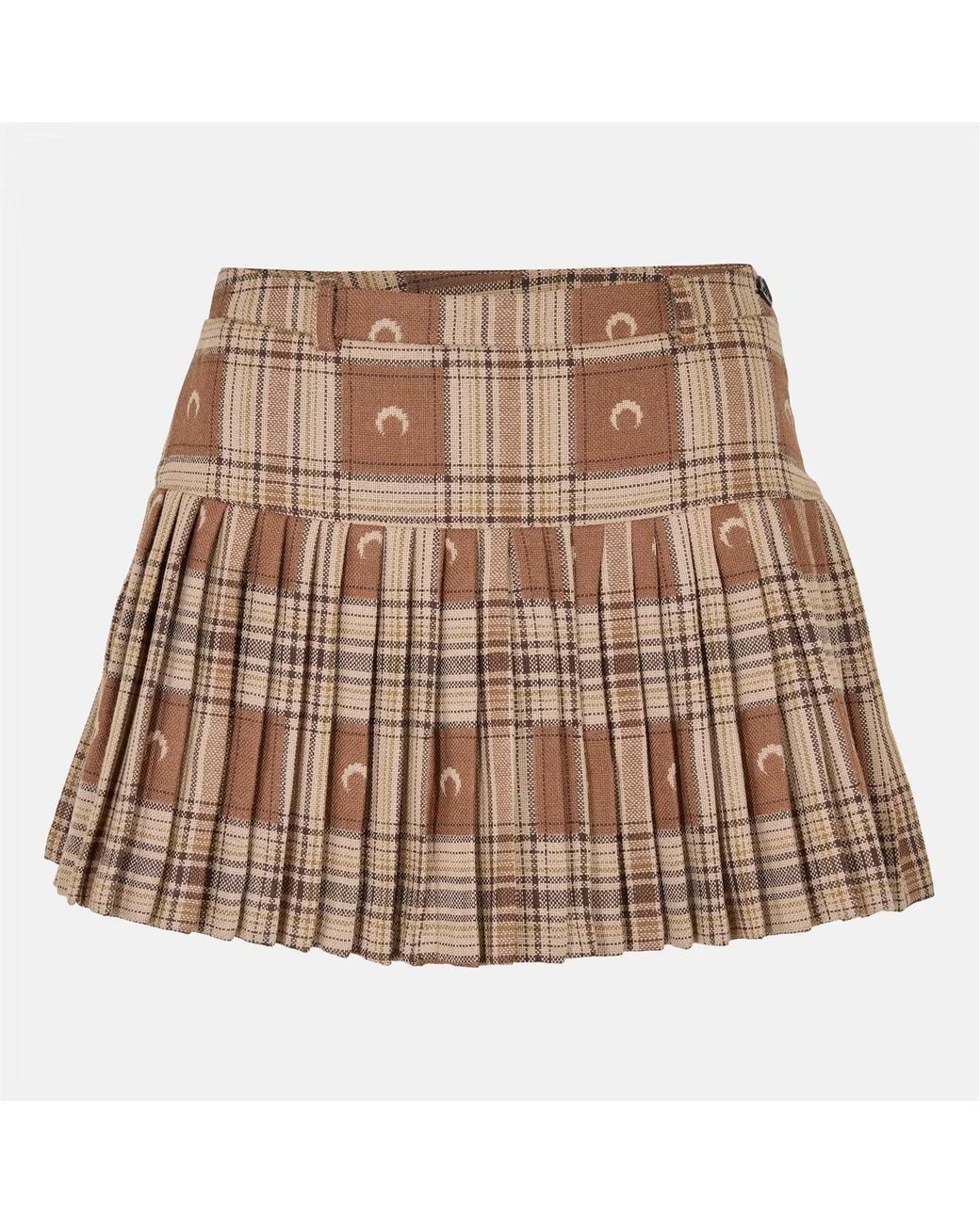 MARINE SERRE Brown Moon Mini Skirt
