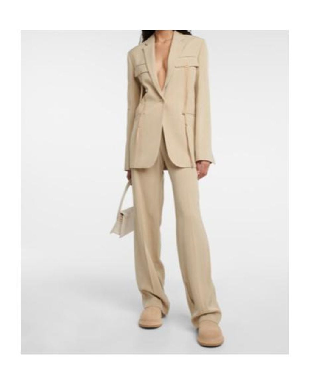 Jacquemus Natural Les Bottes Bricciola Leather Chelsea Boots