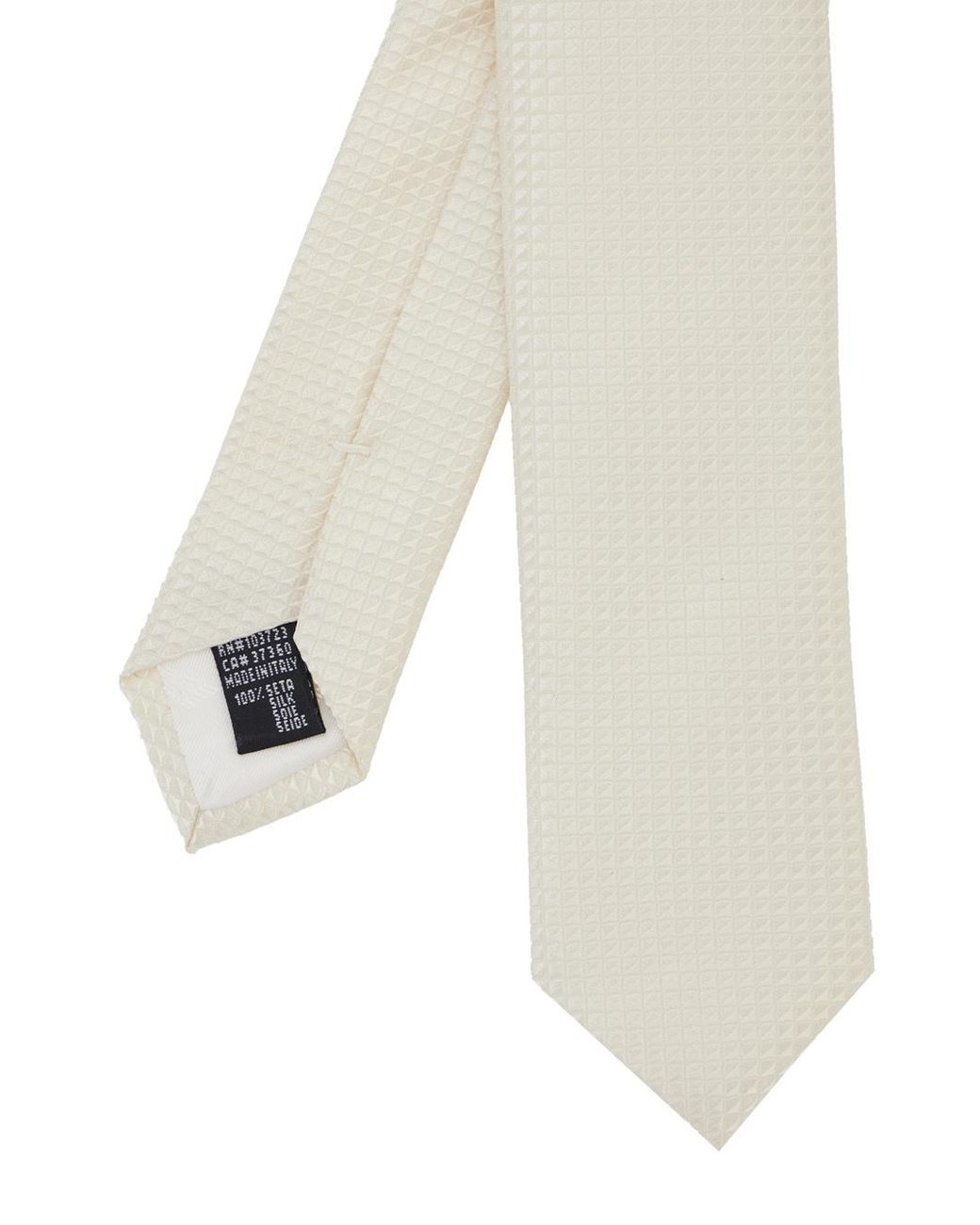 Emporio Armani White All Over Check Motif Tie for men