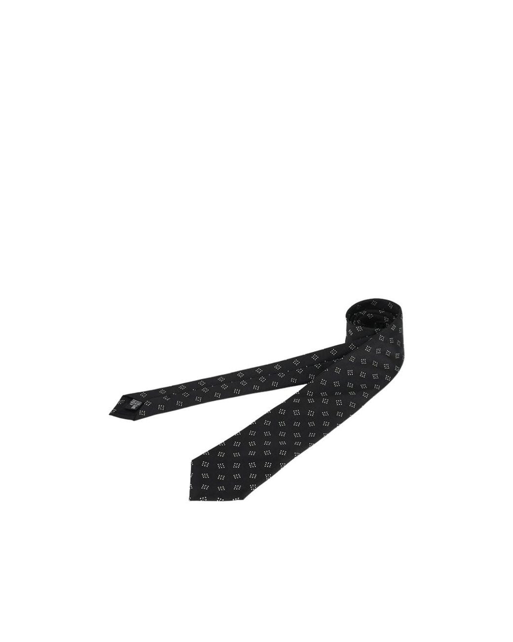 Emporio Armani Black Small Geometric Jacquard Tie for men
