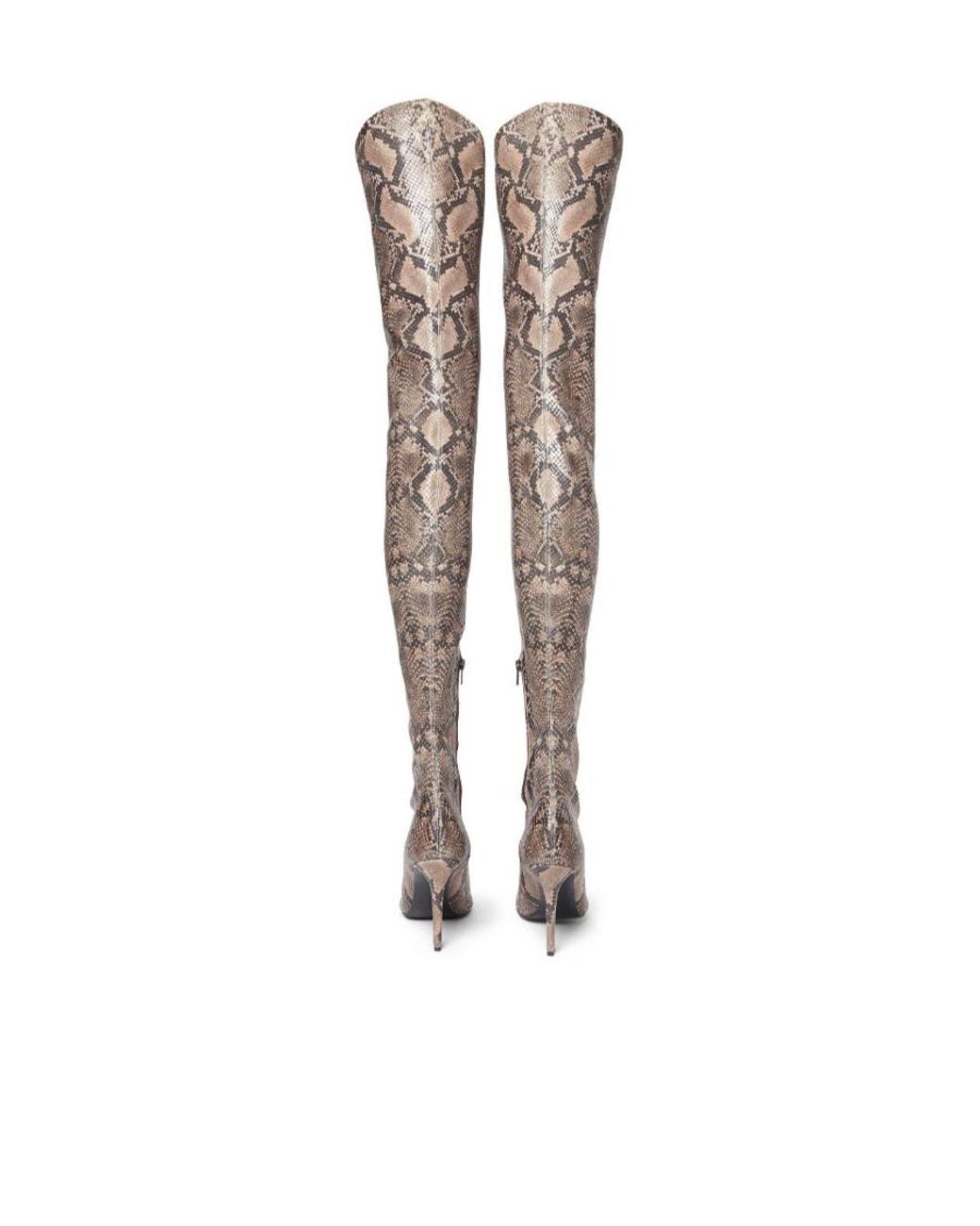 Stella McCartney White Pointed Toe Thigh-Length Boots