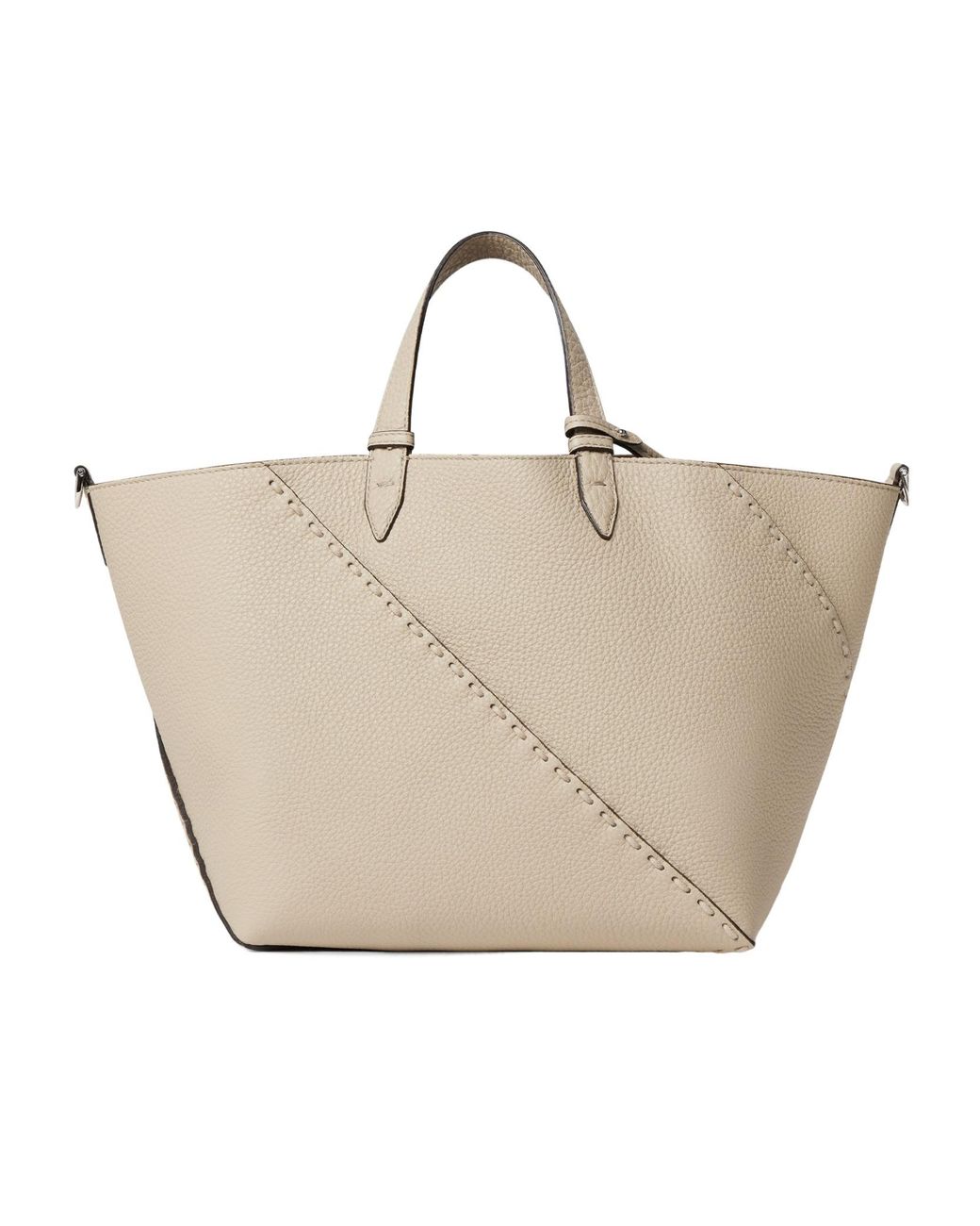Fendi Natural Selleria Diagonal Small Tote Bag for men