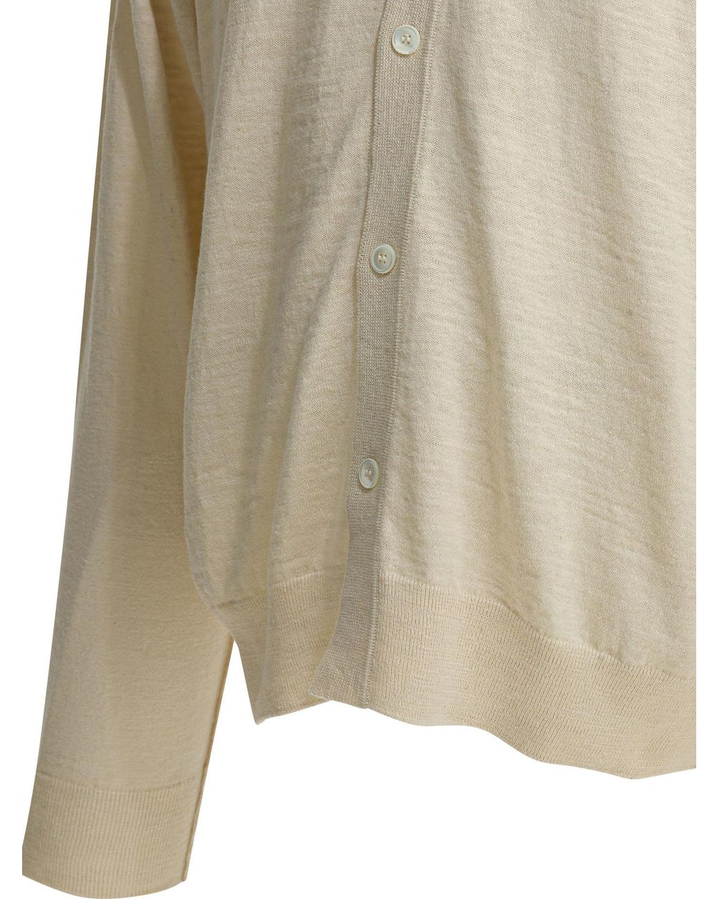 mfpen White Formal Open-Knit Cardigan for men