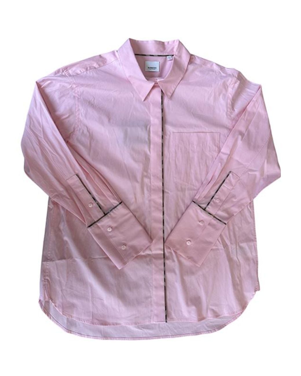 Burberry Purple Single Breasted Long Sleeve Shirt
