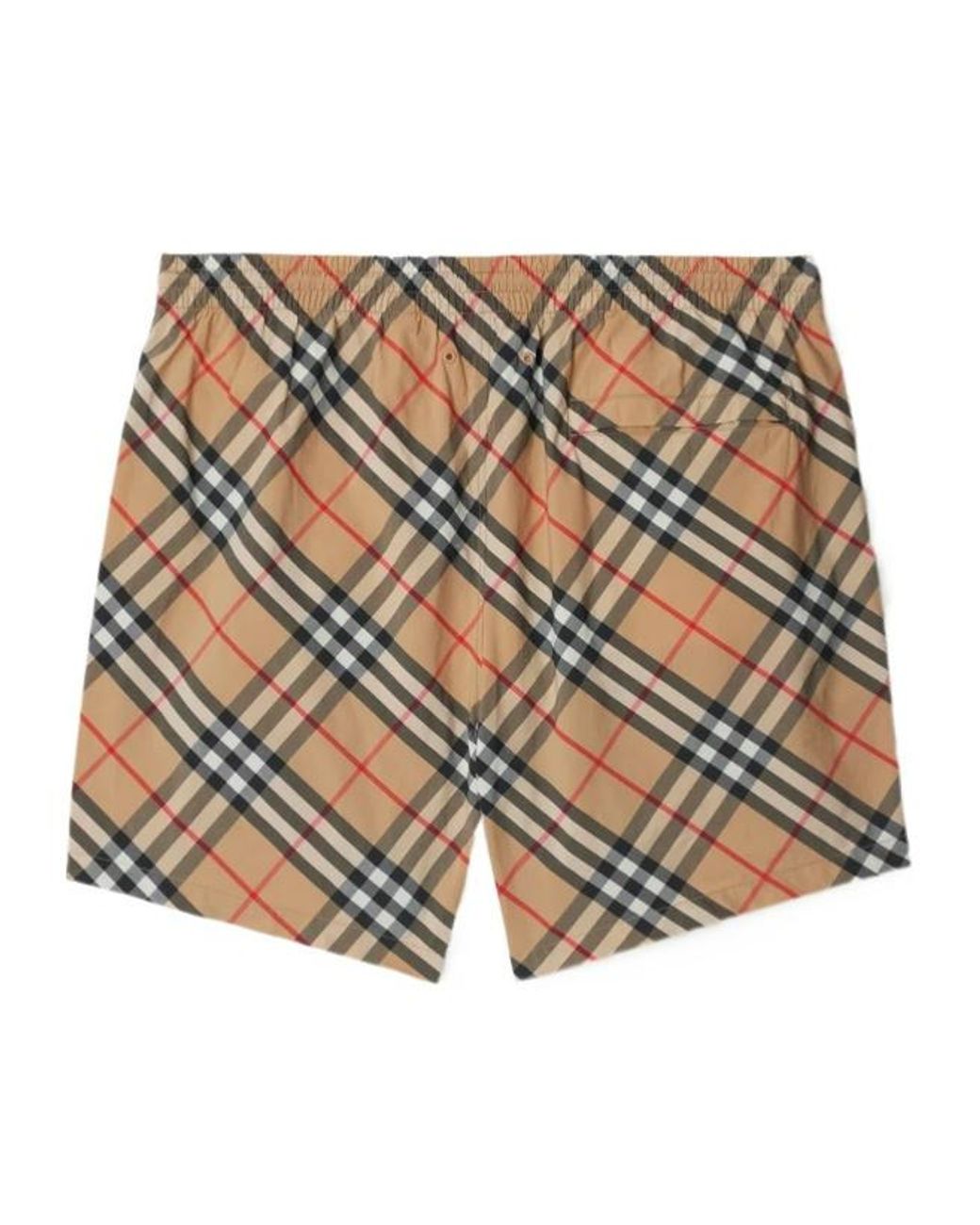 Burberry Multicolor Check Printed Drawstring Swim Shorts for men
