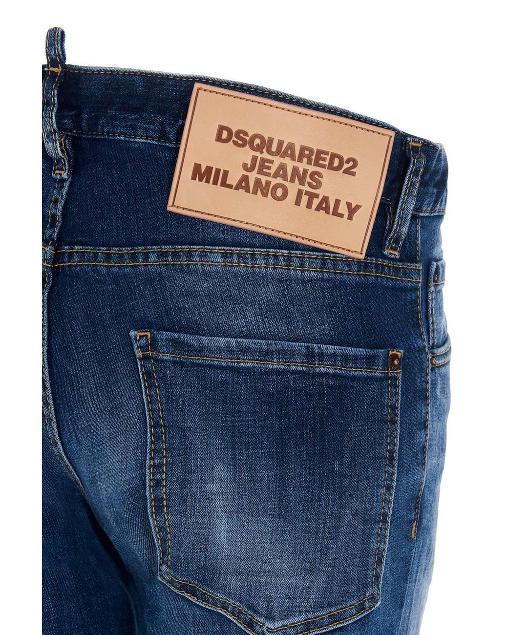 DSquared² Blue Mid-Rise Skinny Jeans for men